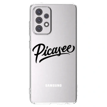 Picasee silikonowe przeźroczyste etui na Samsung Galaxy A52 5G A525F - Picasee - old logo - black