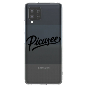 Picasee silikonowe przeźroczyste etui na Samsung Galaxy A42 A426B - Picasee - old logo - black