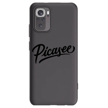 Picasee silikonowe czarne etui na Xiaomi Redmi Note 10S - Picasee - old logo - black