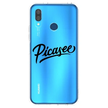 Picasee silikonowe przeźroczyste etui na Huawei P20 Lite - Picasee - old logo - black