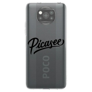 Picasee silikonowe czarne etui na Xiaomi Poco X3 Pro - Picasee - old logo - black