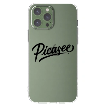 Picasee silikonowe przeźroczyste etui na Apple iPhone 13 Pro Max - Picasee - old logo - black