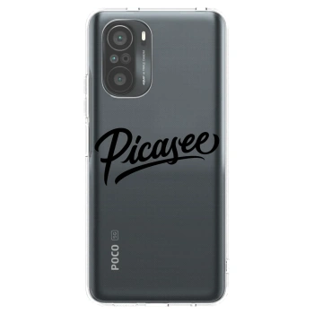 Picasee silikonowe przeźroczyste etui na Xiaomi Poco F3 - Picasee - old logo - black