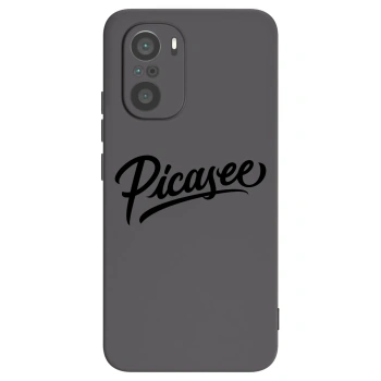 Picasee silikonowe czarne etui na Xiaomi Poco F3 - Picasee - old logo - black