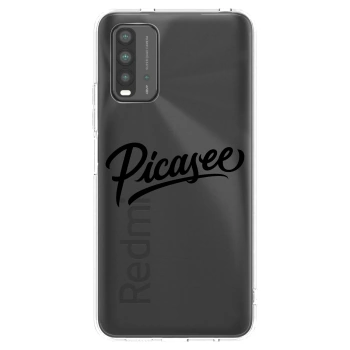 Picasee silikonowe przeźroczyste etui na Xiaomi Redmi 9T - Picasee - old logo - black