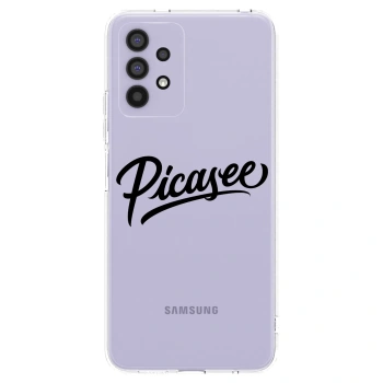 Picasee silikonowe przeźroczyste etui na Samsung Galaxy A32 4G SM-A325F - Picasee - old logo - black