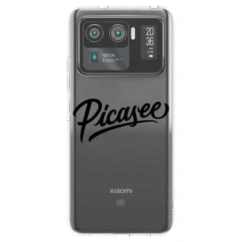 Picasee silikonowe przeźroczyste etui na Xiaomi Mi 11 Ultra - Picasee - old logo - black