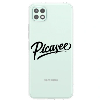 Picasee silikonowe przeźroczyste etui na Samsung Galaxy A22 A226B 5G - Picasee - old logo - black