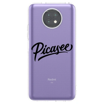 Picasee silikonowe przeźroczyste etui na Xiaomi Redmi Note 9T - Picasee - old logo - black