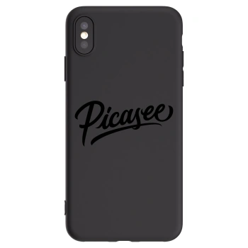 Picasee silikonowe czarne etui na Apple iPhone XS Max - Picasee - old logo - black