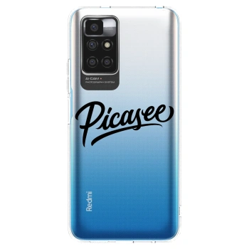 Picasee silikonowe przeźroczyste etui na Xiaomi Redmi 10 - Picasee - old logo - black