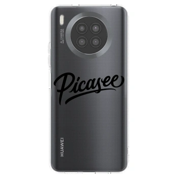 Picasee silikonowe przeźroczyste etui na Huawei Nova 8i - Picasee - old logo - black