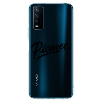 Picasee silikonowe przeźroczyste etui na Vivo Y11s - Picasee - old logo - black