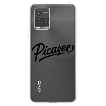 Picasee silikonowe przeźroczyste etui na Vivo Y33s - Picasee - old logo - black