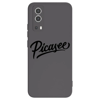 Picasee silikonowe czarne etui na Vivo Y72 5G - Picasee - old logo - black