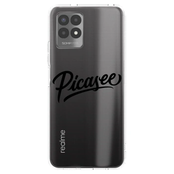 Picasee silikonowe przeźroczyste etui na Realme 8i - Picasee - old logo - black
