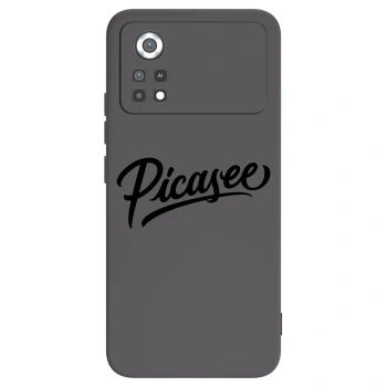 Picasee silikonowe czarne etui na Xiaomi Poco X4 Pro 5G - Picasee - old logo - black