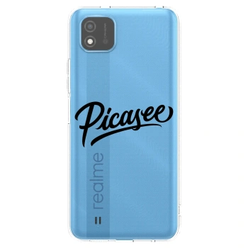 Picasee silikonowe przeźroczyste etui na Realme C11 (2021) - Picasee - old logo - black