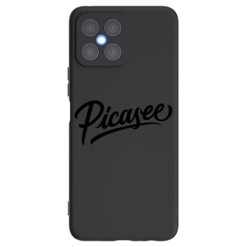 Picasee silikonowe czarne etui na Honor X8 4G - Picasee - old logo - black