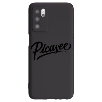 Picasee silikonowe czarne etui na OPPO A16s - Picasee - old logo - black
