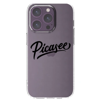 Picasee silikonowe przeźroczyste etui na Apple iPhone 14 Pro - Picasee - old logo - black