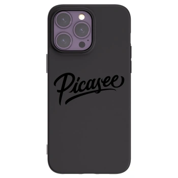 Picasee silikonowe czarne etui na Apple iPhone 14 Pro Max - Picasee - old logo - black