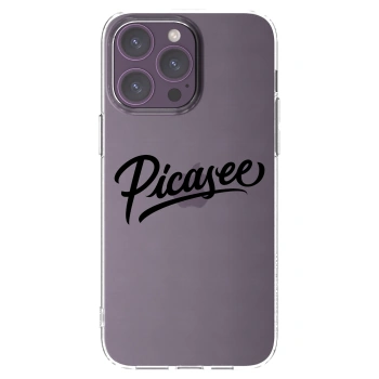Picasee silikonowe przeźroczyste etui na Apple iPhone 14 Pro Max - Picasee - old logo - black