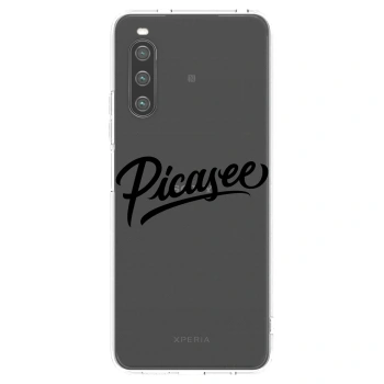 Picasee silikonowe przeźroczyste etui na Sony Xperia 10 IV 5G - Picasee - old logo - black