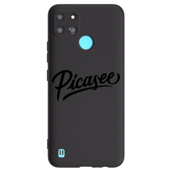 Picasee silikonowe czarne etui na Realme C21Y - Picasee - old logo - black