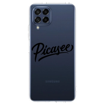 Picasee silikonowe przeźroczyste etui na Samsung Galaxy M53 5G - Picasee - old logo - black