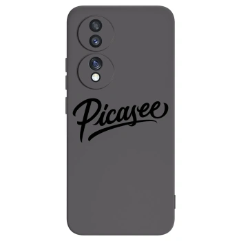 Picasee silikonowe czarne etui na Honor 70 - Picasee - old logo - black