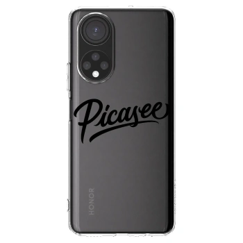 Picasee silikonowe przeźroczyste etui na Honor X7 - Picasee - old logo - black