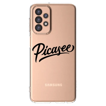 Picasee silikonowe przeźroczyste etui na Samsung Galaxy A23 A236B 5G - Picasee - old logo - black