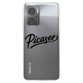 Picasee silikonowe przeźroczyste etui na Xiaomi Redmi 10 5G - Picasee - old logo - black