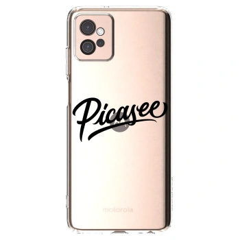Picasee silikonowe przeźroczyste etui na Motorola Moto G32 - Picasee - old logo - black