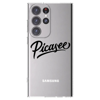 Picasee silikonowe przeźroczyste etui na Samsung Galaxy S23 Ultra 5G - Picasee - old logo - black