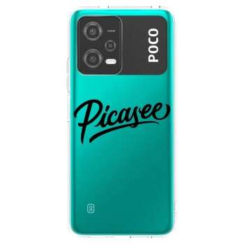 Picasee silikonowe przeźroczyste etui na Xiaomi Poco X5 - Picasee - old logo - black