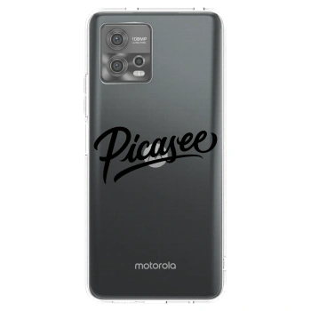 Picasee silikonowe przeźroczyste etui na Motorola Moto G72 - Picasee - old logo - black