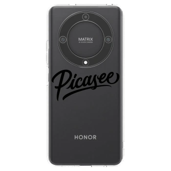 Picasee silikonowe przeźroczyste etui na Honor Magic5 Lite 5G - Picasee - old logo - black