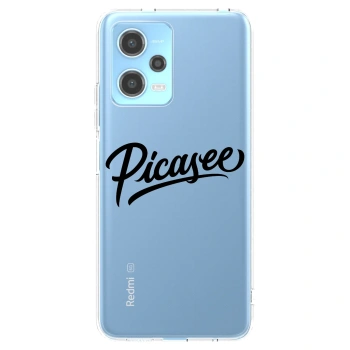 Picasee silikonowe przeźroczyste etui na Xiaomi Redmi Note 12 5G - Picasee - old logo - black