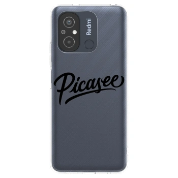 Picasee silikonowe przeźroczyste etui na Xiaomi Redmi 12C - Picasee - old logo - black