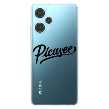 Picasee silikonowe przeźroczyste etui na Xiaomi Poco F5 - Picasee - old logo - black