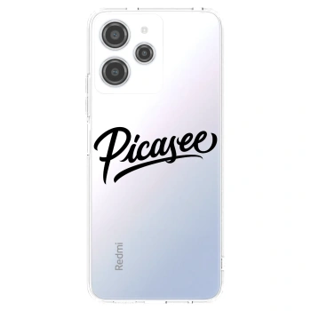 Picasee silikonowe przeźroczyste etui na Xiaomi Redmi 12 4G - Picasee - old logo - black