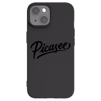 Picasee silikonowe czarne etui na Apple iPhone 15 - Picasee - old logo - black