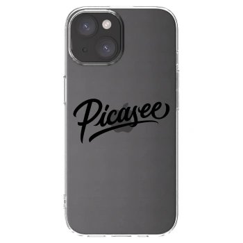 Picasee silikonowe przeźroczyste etui na Apple iPhone 15 - Picasee - old logo - black