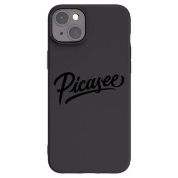 Picasee silikonowe czarne etui na Apple iPhone 15 Plus - Picasee - old logo - black