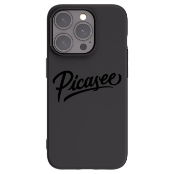 Picasee silikonowe czarne etui na Apple iPhone 15 Pro - Picasee - old logo - black