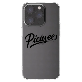 Picasee silikonowe przeźroczyste etui na Apple iPhone 15 Pro - Picasee - old logo - black