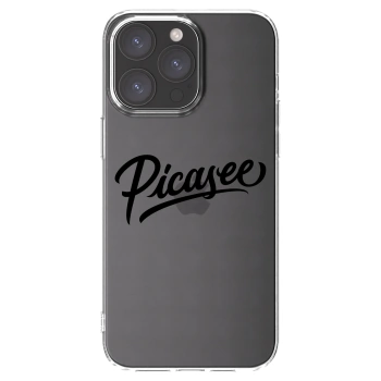 Picasee silikonowe przeźroczyste etui na Apple iPhone 15 Pro Max - Picasee - old logo - black