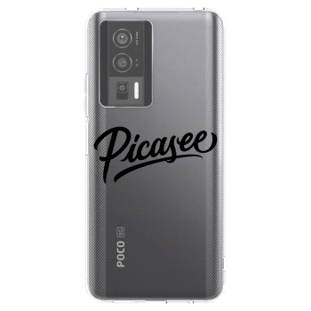 Picasee silikonowe przeźroczyste etui na Xiaomi Poco F5 Pro 5G - Picasee - old logo - black